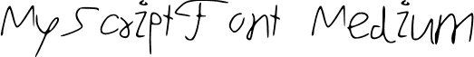MyScriptFont Medium Generic_Handwriting.ttf