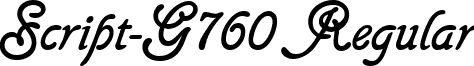 Script-G760 Regular script-g760-regular.ttf