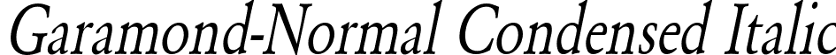 Garamond-Normal Condensed Italic Garamond-NormalCondensedItalic.ttf