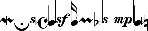 MusicalSymbols Plain MUSICA_1.ttf