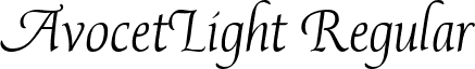AvocetLight Regular avocetlight.ttf