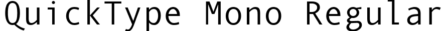 QuickType Mono Regular QuickTypeMono.ttf
