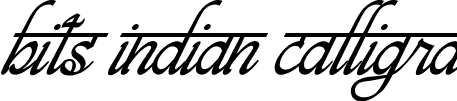 bits indian calligra bitsindiancalligra-Italic.ttf