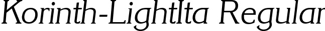 Korinth-LightIta Regular Korinth-LightIta.ttf