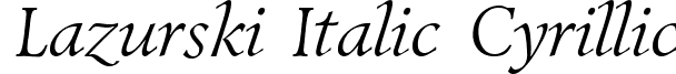 Lazurski Italic Cyrillic LZR2.ttf