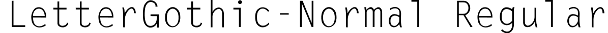 LetterGothic-Normal Regular letterg3.ttf