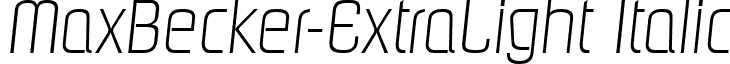 MaxBecker-ExtraLight Italic maxbecker-extralightitalic.ttf