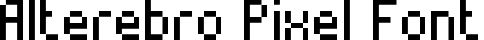 Alterebro Pixel Font alterebro-pixel-font.ttf