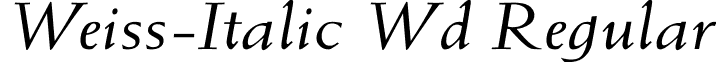 Weiss-Italic Wd Regular weiss.ttf