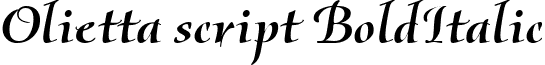 Olietta script BoldItalic Olietta script BoldItalic font.ttf
