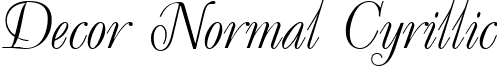 Decor Normal Cyrillic Decor Normal Cyrillic font.ttf