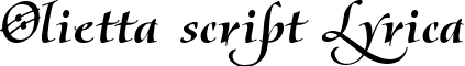 Olietta script Lyrica Olietta script Lyrica BoldItalic font.ttf