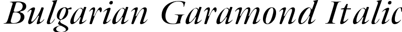Bulgarian Garamond Italic Bulgarian Garamond Italic Italic font.ttf