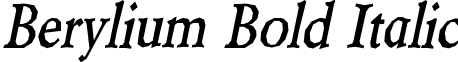 Berylium Bold Italic Berylium Bold Italic.ttf