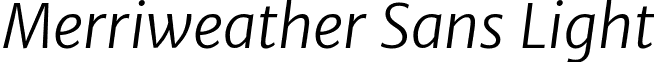 Merriweather Sans Light Merriweather Sans Light Italic.ttf