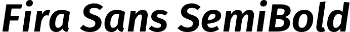 Fira Sans SemiBold Fira Sans SemiBold Italic.otf