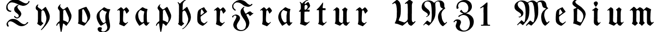 TypographerFraktur UNZ1 Medium TypographerFraktur-Medium UNZ1 Gesperrt.ttf