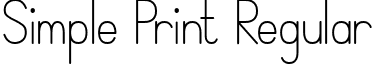 Simple Print Regular Simple Print.ttf