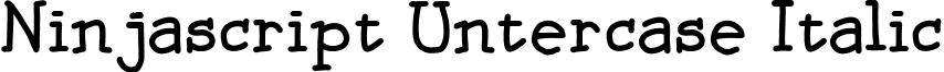 Ninjascript Untercase Italic nvscript_uci.ttf