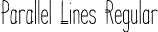 Parallel Lines Regular parallellines.ttf