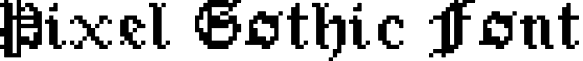 Pixel Gothic Font Pixel_Gothic_Font.ttf