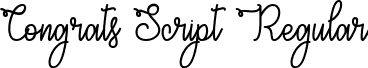 Congrats Script Regular Congrats_Script_-_TTF.ttf