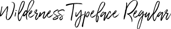 Wilderness Typeface Regular WildernessTypeface-Regular.ttf