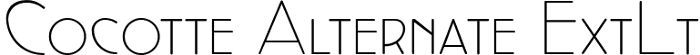 Cocotte Alternate ExtLt CocotteAlternate-ExtLight-trial.ttf