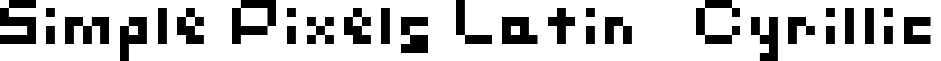 Simple Pixels Latin   Cyrillic Simple Pixels (Latin   Cyrillic   Katakana).ttf
