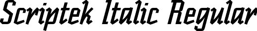 Scriptek Italic Regular Scriptek_Italic_Plain.ttf
