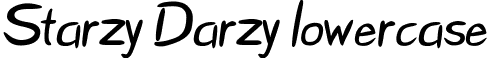 Starzy Darzy lowercase Starzy Darzy lowercase letters.ttf