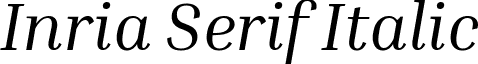 Inria Serif Italic InriaSerif-Italic.ttf