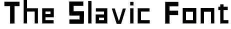 The Slavic Font TheSlavicFont-Regular.ttf