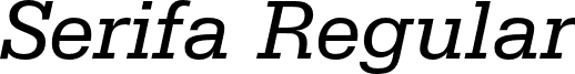Serifa Regular Serifa-Italic.otf