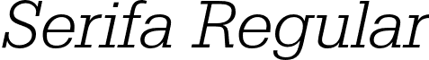 Serifa Regular Serifa-LightItalic.otf
