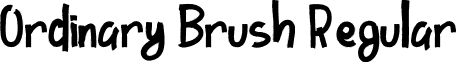 Ordinary Brush Regular Ordinary Brush Font.ttf