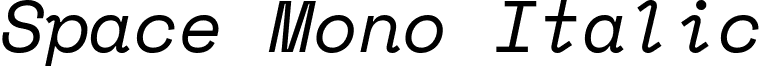 Space Mono Italic SpaceMono-Italic.ttf