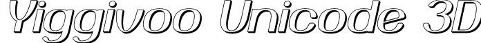 Yiggivoo Unicode 3D Yiggivoo UC_I_3D.otf
