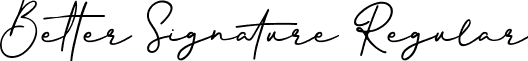 Better Signature Regular Better Signature Font.ttf