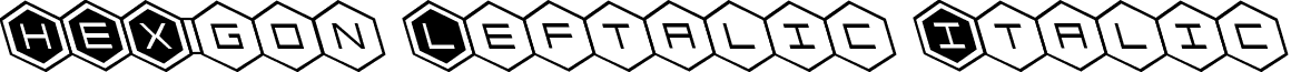 HEX:gon Leftalic Italic hexgonleft.ttf