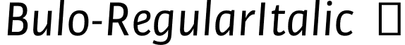 Bulo-RegularItalic   Bulo Regular Italic.otf