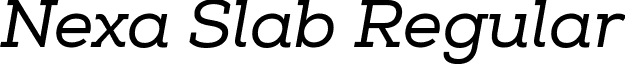 Nexa Slab Regular Fontfabric - Nexa Slab Regular Italic.ttf