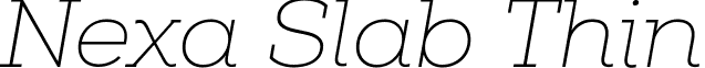 Nexa Slab Thin Fontfabric - Nexa Slab Thin Italic.ttf