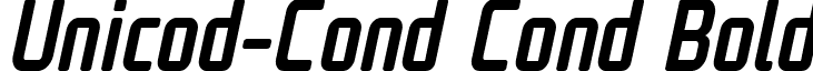 Unicod-Cond Cond Bold UNicod Sans Condensed Medium Italic.ttf