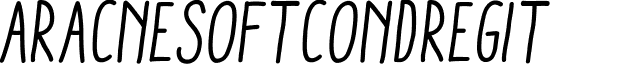 AracneSoftCondRegIt   Aracne Soft Condensed Italic.ttf