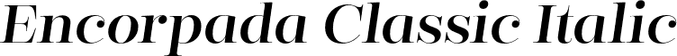 Encorpada Classic Italic dooType - Encorpada Classic Regular Italic.otf