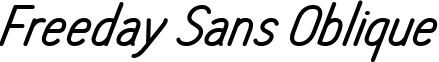 Freeday Sans Oblique FreedaySans-Oblique.ttf