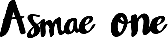 Asmae one asmae-typeface.otf