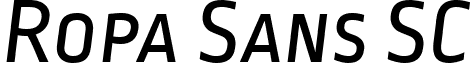Ropa Sans SC lettersoup - RopaSansSCPTT-Italic.ttf