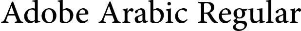 Adobe Arabic Regular AdobeArabic-Regular.otf